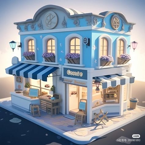 Sims 4 Bakery Exterior, Cute Bakery Exterior, Sims 4 Bakery Layout, Sims 4 Bakery Interior, Blender Artwork, Sims 4 Cafe Build, Isometric Bakery, Relaxing Photos, Interior Artwork