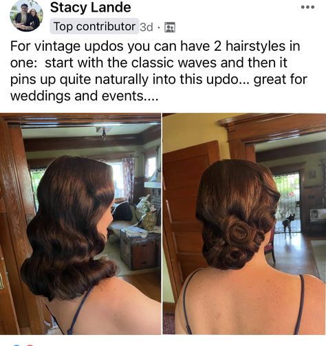 1940s Formal Hairstyles, 1930s Bridal Hair, Long Hair Vintage Hairstyles, 1930 Updo, 1950s Updos For Long Hair, 1930s Hair Updo, 1930s Updo Hairstyles, Old Fashioned Hair Styles, Vintage Wedding Hairstyles For Long Hair