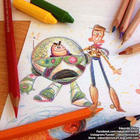 Pixar Illustration, Pixar Theory, Color Pencil Illustration, Book Art Diy, Cute Doodle Art, Character Design Animation, Color Pencil Art, Pencil Illustration, Marker Art