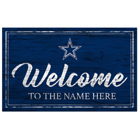 Layer Vinyl Cricut, Craft Signs Ideas, Dallas Cowboys Crafts, Dallas Cowboys Wreath, Dallas Cowboys Signs, Diy Welcome Sign, Team Decor, Cowboys Wreath, Nfl Team Colors