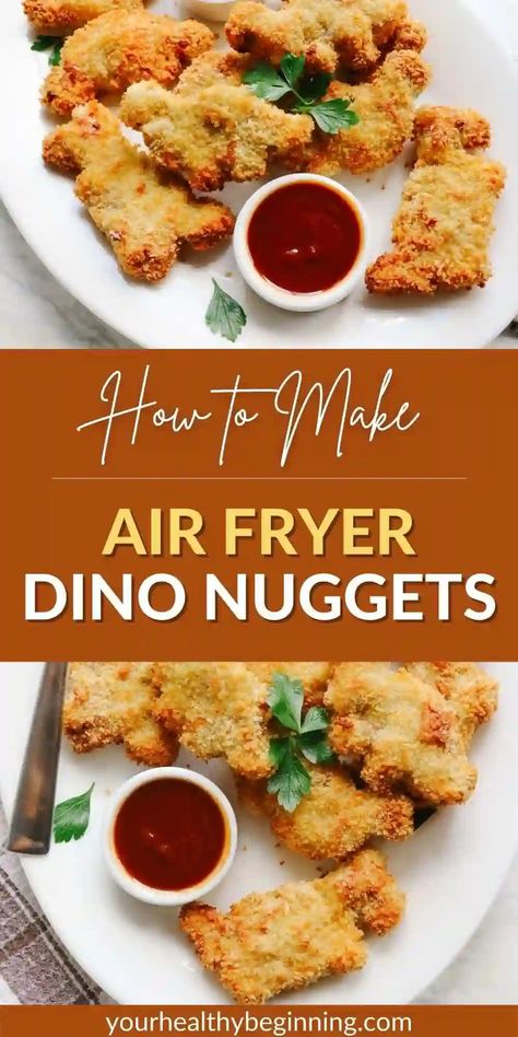 How to Make Dino Nuggets in the Air Fryer Dino Nuggets, Air Fryer Healthy, Air Frying, Ground Chicken, Healthy Lunch Recipes, Fryer Recipes, Healthy Meal Prep, Healthy Alternatives, 1 Egg