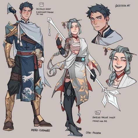 Etcetera Art, Genshin Ocs, Random Doodles, 캐릭터 드로잉, Dungeons And Dragons Characters, Character Design References, Character Creation, Fantasy Clothing, Dnd Characters