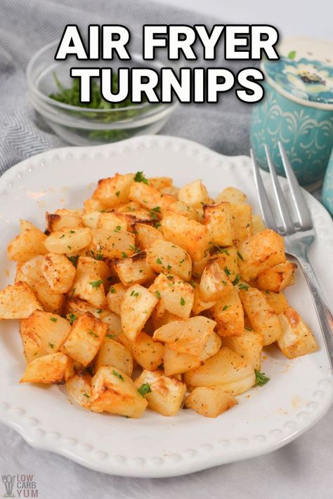 How To Cook Turnips, Turnip Fries, Roasted Turnips, Turnip Recipes, Making Fried Chicken, Baked Bacon, Turnips, Low Carb Vegetables, Air Fryer Recipes Easy