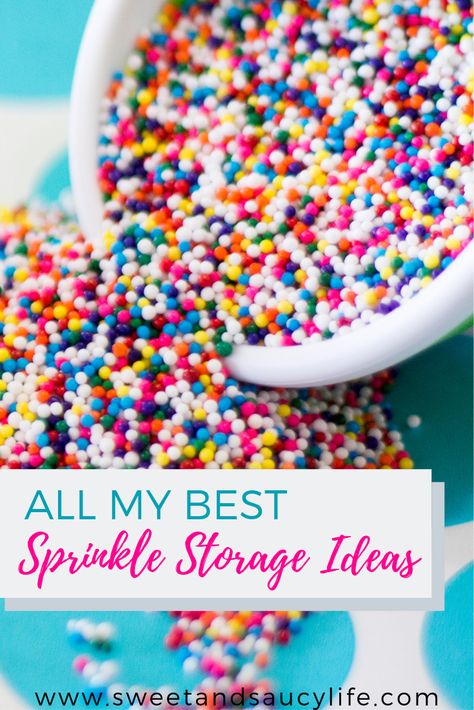 Sprinkle Storage, Baking Organization, Mason Jar Organization, Craft Storage Box, Sweet Treats Desserts, Cookie Business, Candy Sprinkles, Royal Icing Recipe, Cookie Tutorials