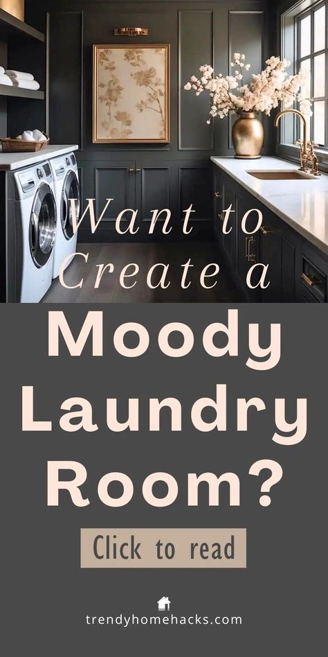 How To Create A Moody Laundry Room Hunter Green Laundry Room, Burgundy Laundry Room, Iron Ore Laundry Room, Organic Modern Laundry Room, Dark Green Laundry Room, Moody Laundry Room, Laundry Storage Cabinet, Laundry Room Closet Ideas, Room Closet Ideas