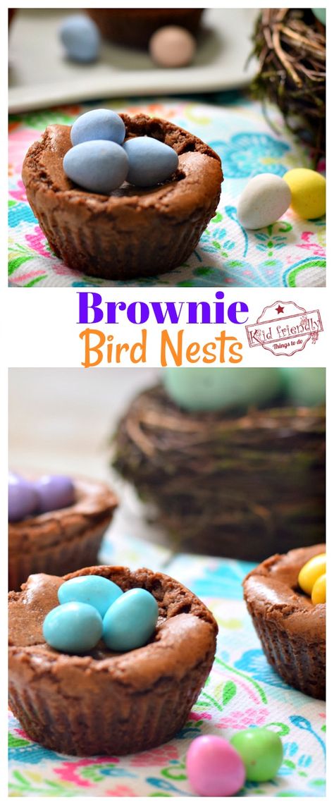 Brownie Easter Dessert, Easter Brownie Ideas, Spring Brownies, Bird Dessert, Bird Crafts For Kids, Easter Brownie, Easter Brunch Ideas, Easter Brownies, Dessert Easter