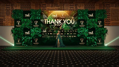 MISS EARTH VIET NAM - Thank You Party :: Behance Green Photobooth, Corporate Photo Booth, Activation Booth, Activation Ideas, Green Concept, Photo Booth Design, Corporate Event Design, Sport Events, Thank You Party