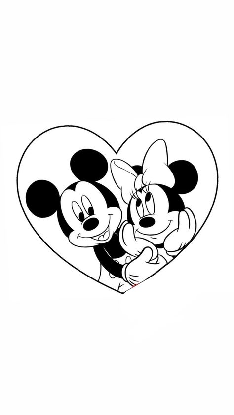 Mickey And Minnie Drawings, Mickey Drawing, Mickey Tattoo, Hugging Drawing, Minnie Mouse Drawing, Mickey And Minnie Kissing, Simpson Wallpaper Iphone, Mickey Mouse And Minnie Mouse, Idee Cricut