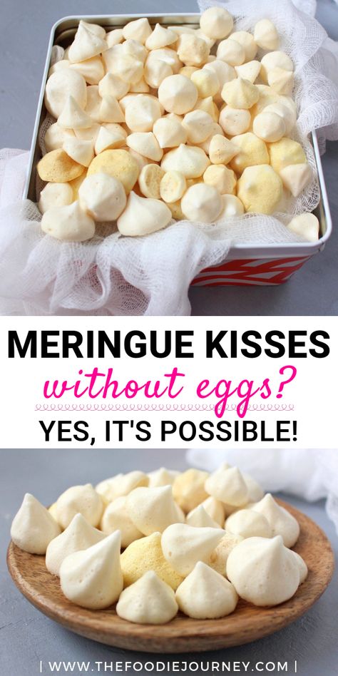 How To Make Aquafaba, Aquafaba Meringue, Meringue Kisses Recipe, Wild Cooking, Quick Foods, Egg Free Cakes, How To Make Meringue, Pretzel Recipe, Classic Cookies Recipes