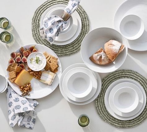 Outdoor Dinnerware & Melamine Dinnerware | Pottery Barn Dinnerware Pottery, Melamine Dinnerware Sets, Outdoor Dinnerware, Outdoor Dinner, Backyard Entertaining, Melamine Dinnerware, Mini Bowls, Mark And Graham, Outdoor Furniture Collections