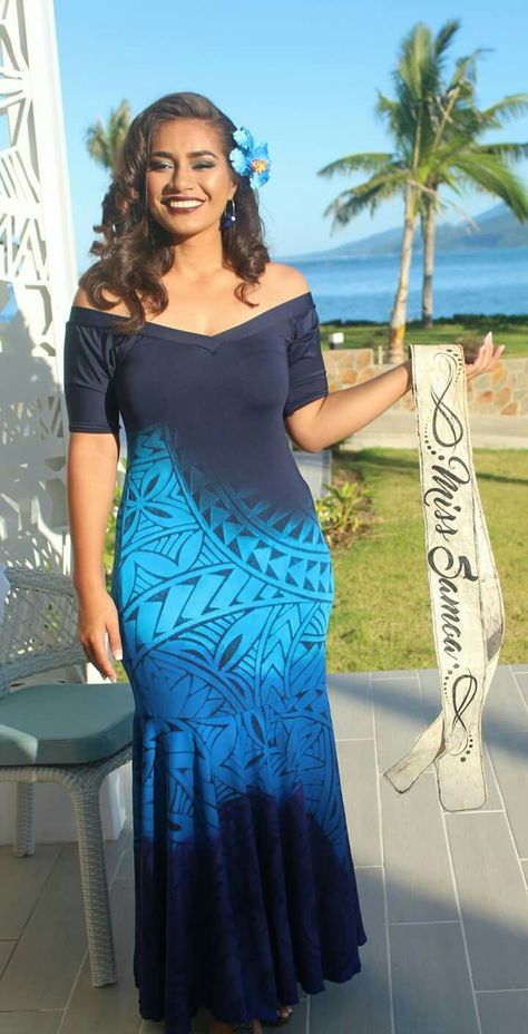 Pacific Island Dress Patterns, Fijian Clothing, Samoan Puletasi, Samoan Clothing, Samoan Dress, Samoan Designs, Polynesian Fashion, Lisa Dress, Island Style Clothing