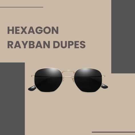 Polarized Sunglasses for Women and Men Small Hexagonal Mirrored Lens Sunglasses For Men, Sunglasses For Women, Grey Lenses, Summer Accessories, Ray Ban Sunglasses, Polarized Sunglasses, Gold Frame, Ray Bans, Women Men