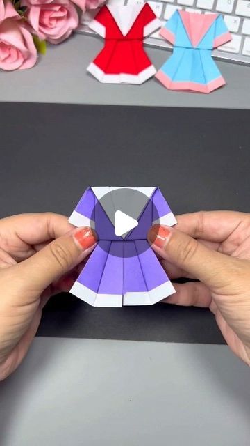 Origami Crafts Step By Step, Origami Paper Art Step By Step, Origami Art Step By Step, Origami Skirt, Art Step By Step, Origami Tutorial Easy, Origami For Beginners, Skirt Tutorial, Origami Tutorial