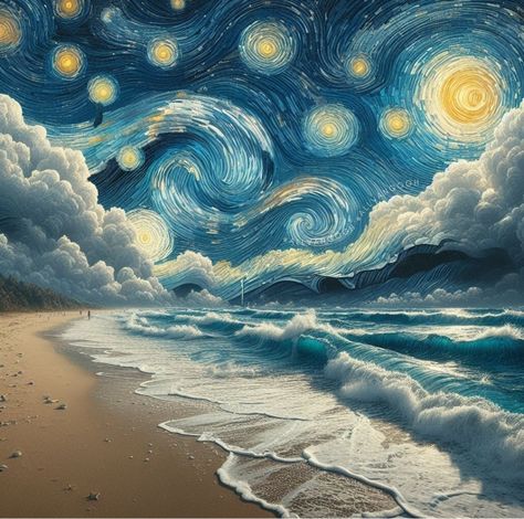 Lukisan Van Gogh, Epic Wallpaper, فنسنت فان جوخ, Art Inspired Tattoos, 2d Painting, Starry Night Art, Inspiration Pics, Starry Night Painting, Vincent Van Gogh Art