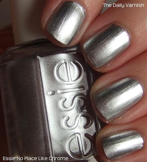 Silver Nail Polish, Chrome Nail Polish, Metallic Nail Polish, Silver Nail, Her Nails, Metallic Nails, Essie Nail Polish, Bohol, Essie Nail