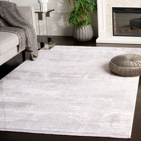 White Foyer, Ivory Carpet, Grey Couch Living Room, Chic Area Rug, Apartment Living Room Design, White Dining Room, Viscose Rug, Vanguard Furniture, Bedroom Area Rug