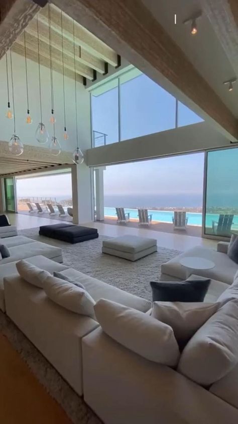 This Oceanfront Home Is Absolutely Beautiful! | Luxury house, Modern house design, Luxury living room Loft Playhouse, Luxury Listings, Mansion Interior, Luxury Homes Dream Houses, Luxury House Designs, Dream House Interior, Dream House Exterior, Futurism, Dream Rooms