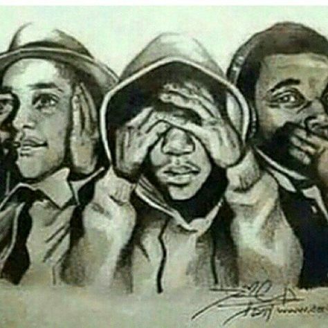 Emmett Till. Trayvon Martin. Micheal Brown. See No Evil Tattoo, No Evil Tattoo, Evil Tattoo, Trayvon Martin, Hear No Evil, Speak No Evil, See No Evil, No Evil, Black Boys