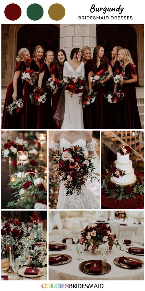 Bridesmaid Dresses Short Sleeve, Centerpieces Burgundy, Burgandy Bridesmaids Dress, Short Burgundy Bridesmaid Dresses, Pink Flower Centerpieces, Pink And Burgundy Wedding, Burgundy Wedding Centerpieces, Burgundy Wedding Theme, Bridesmaid Dresses Short