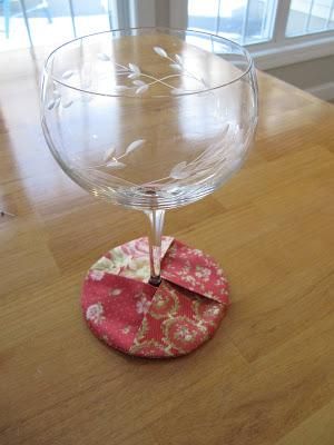 Whose Wine Is It Anyway? Make Wine Charms | Create Whimsy Quilted Coasters, Wine Coasters, Quilted Gifts, Fabric Coasters, Jellyroll Quilts, Handmade Coasters, Diy Coasters, Sewing Pillows, Small Sewing Projects