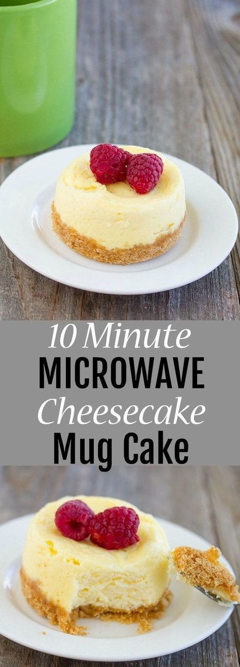 Cheesecake Mug Cake, Microwave Recipes Breakfast, Microwave Cheesecake, Microwave Cake Recipe, Mug Dessert Recipes, Desserts Easy Quick, Microwave Mug Recipes, Microwave Dessert, Microwave Cake