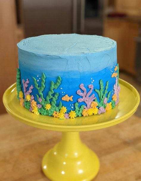 Aquarium Birthday Cake, Fish Themed Cake, Underwater Birthday Cake, Birthday Cake For Son, Finding Nemo Birthday Cake, Aquarium Cake, Ocean Birthday Cakes, Finding Nemo Cake, Pictures Of Cakes