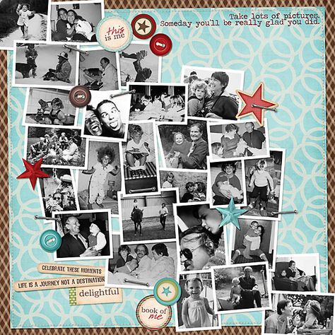 Scrapbook Ideas For Lots Of Pictures, Scrapbook Page With Lots Of Pictures, Scrapbook Pages With Lots Of Photos, Photo Collage Scrapbook Ideas, Multiple Photo Scrapbook Layouts, Multi Picture Scrapbook Layouts, Scrapbook Layouts With Lots Of Photos, Collage Ideas Picture Layout, Scrapbook Layouts Multiple Pictures