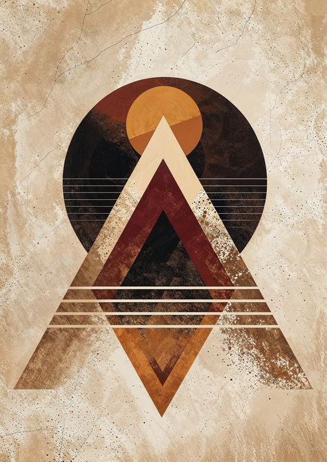 Discover 'Earthen Harmony,' where abstract vector art meets earthy tones, geometric harmony, and a dash of modern aesthetics. Harmony Art Design, Landscape Logo Design, Abstract Vector Art, Songs Cover, Modern Abstract Art Geometric, Harmony Art, Geometric Shapes Design, Moon Crafts, Norse Goddess