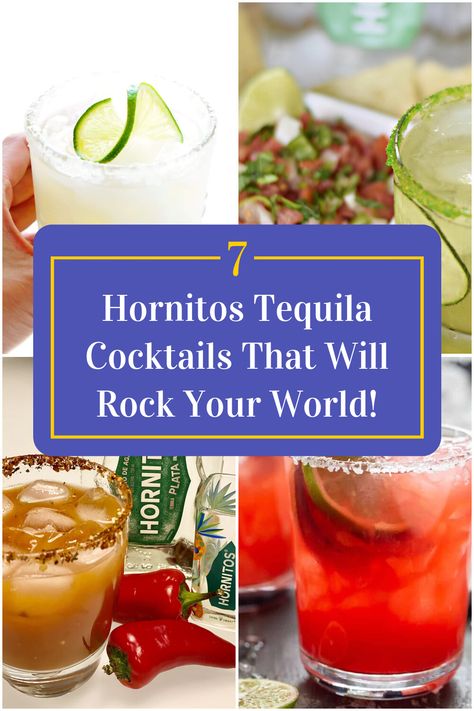 Collage of 4 hornitos tequila cocktails. Hornitos Tequila Drinks Recipes, Hornitos Tequila Drinks, Tequila Cocktail Recipes, Tequila Mixed Drinks, Tequila Drinks Recipes, Tequila Recipe, Best Cocktails, Tequila Cocktail, Tequila Margarita