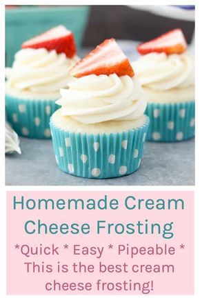 This Cream Cheese Frosting recipe is quick and easy and it’s the perfect cupcake frosting because it holds its shape nicely for piping. You need to try this, it's the BEST Cream Cheese Frosting! This cream cheese frosting recipe can be made for either 12 or 24 cupcakes, or a 2 layer cake. ~ Beyond Frosting Best Pipable Cream Cheese Frosting, Best Pipeable Cream Cheese Frosting, Preppy Kitchen Cream Cheese Frosting, How To Make Cream Cheese Icing For Cake, Decorating With Cream Cheese Frosting, Team Cheese Frosting, Can You Color Cream Cheese Frosting, Philadelphia Cream Cheese Frosting, Wilton Cream Cheese Frosting