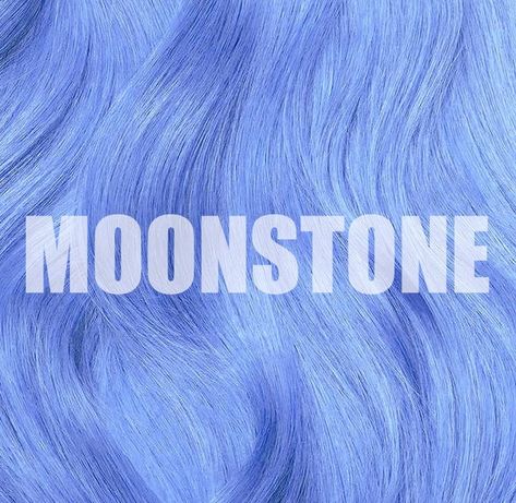 Lunar Tides Hair Colors on Instagram: “🌙Moonstone is our pastel blue with violet undertones 🌙Inspired by the blue reflective hue of the moon stone - which is believed to be a…” Lunar Tides Moonstone, Permanent Pink Hair Dye, Blue Hair Dye, Lunar Tide, Dark Purple Hair, Dyed Hair Blue, Dyed Hair Purple, Pink Hair Dye, Galaxy Hair