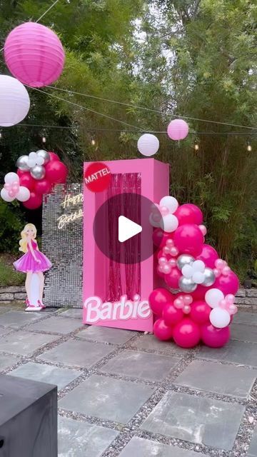 Event Pixie on Instagram: "It’s a Barbie Dream 💕✨  Happy 7th birthday to our clients baby girl!  This set up features:  - Custom Barbie Design -  Barbie Box is for adults and children   ＮＯＷ ＢＯＯＫＩＮＧ！  ꜱᴛᴀᴛᴇᴍᴇɴᴛ ᴘᴀʀᴛʏ ᴅᴇᴄᴏʀ 🎈  𝗟𝗶𝗻𝗸 𝗶𝗻 𝗼𝘂𝗿 𝗱𝗲𝘀𝗰𝗿𝗶𝗽𝘁𝗶𝗼𝗻 𝗯𝗼𝘅.  _________________________  #barbiethemeparty #barbie #barbiegirl #statementdecor #balloondecorlE #balloonartist #balloonstylist #riversideballoons #redlandsballoons #eventpixie #partydecor #partyideas #birthday #balloongarland #luxuryballoons #globos #party #events #eventinspo #kidsparty #kidspartyideas #birthday #birthdayparty #partyinspiration #babyshower #partystyle #1stbirthday #celebration #corporateevents #balloonwork #eventdesign" Barbie Design, Barbie Theme Party, Barbie Box, Happy 7th Birthday, Custom Barbie, Statement Decor, Barbie Party, Party Events, Barbie Dream