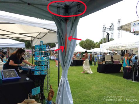 Example of how to use Undercover R-3 CRS curtain hanging wall system as well as… Curtains For Vendor Tent, Diy Vendor Tent, Vendor Booth Curtains, 10x10 Pop Up Tent Decorating Ideas, Canopy Tent Side Walls Diy, Market Tent Display Booth Ideas, Pop Up Tent Decorating Ideas, Pop Up Canopy Decorating Ideas, Craft Show Display Ideas