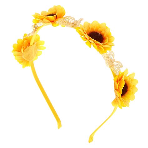 Sunflower Headband, Pink Bachelorette Party, Homesick Candles, Sunflower Themed Wedding, Summer Sunflower, Headpiece Diy, Flower Crown Hairstyle, Golden Leaf