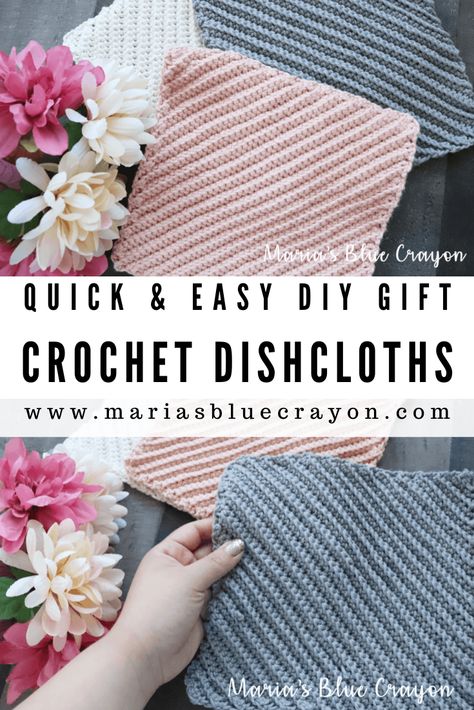 These dishcloths or washcloths will make great gifts! They are easy and quick to crochet.  #crochet #gift #washcloth #dishcloth #pattern Crochet Washcloth Free Pattern, Crochet Washcloth Free, Crochet Washcloth Pattern, Crochet Potholder, Crochet Leg Warmers, Dishcloth Crochet Pattern, Washcloth Pattern, Crochet Geek, Crochet Dishcloth