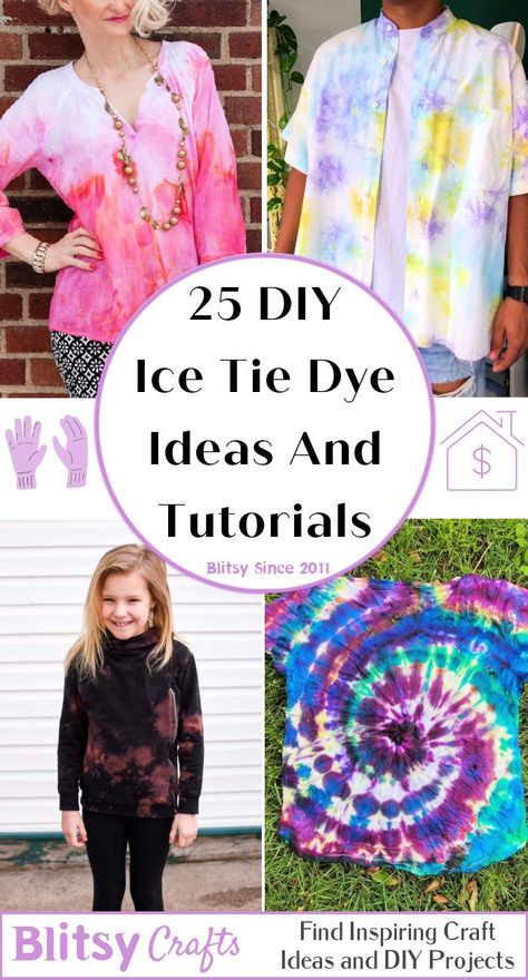 25 Easy Ice Tie Dye Patterns and Techniques - Blitsy Tie Dye Ideas, Tie Dye Throw Blanket, Easy Diy Tie Dye, Tie Dye Shirts Patterns, Tie Ideas, Tie Dye Shoes, Ice Tie Dye, How To Dye Shoes, Tie Dye Men