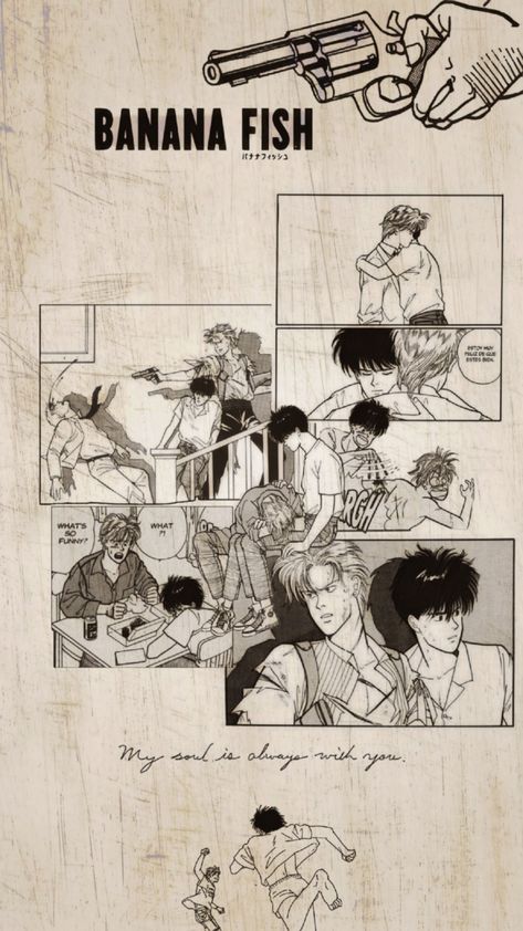 #bananafish #asheiji Ash And Eiji Wallpaper, Ash And Eiji Manga, Bananafish Wallpaper, Asheiji Fanart, Banana Fish Poster, Banana Fish Ash X Eiji, Banana Fish Eiji, Banana Fish Wallpaper, Old Film Posters