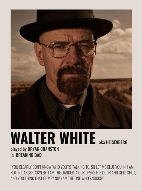 Breaking Bad Movie, Minimalist Polaroid Poster, Bryan Cranston, Polaroid Poster, Walter White, White Poster, Get Shot, Breaking Bad, Minimalist Poster