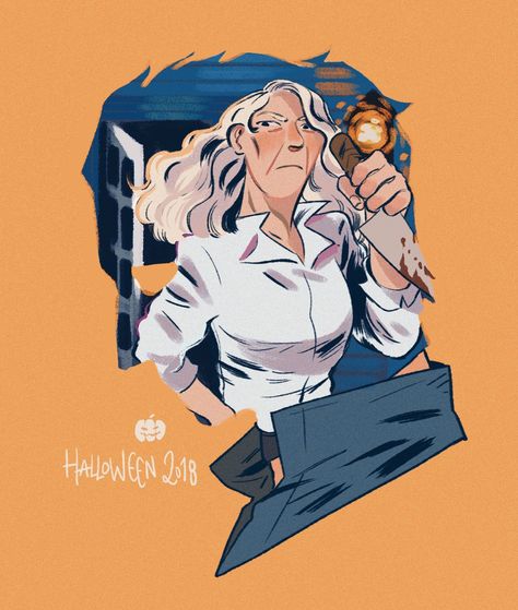 Laurie Strode Fanart Dbd, Laurie Strode Fanart, Horror Slashers, Laurie Strode, Michael X, Horror Stuff, Spooky Movies, Slasher Movies, The Boogeyman