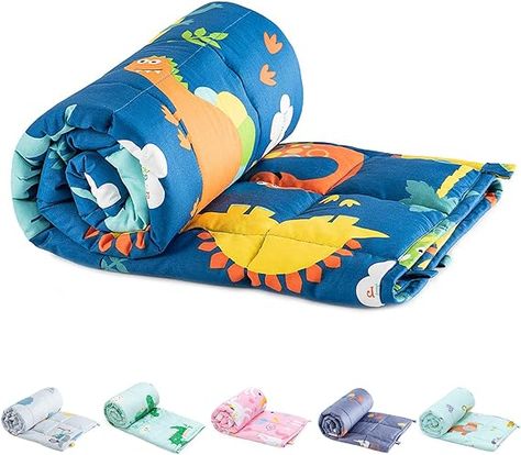 Sivio Kids Weighted Blanket, 5 lbs, 36 x 48 inches, 100% Natural Cotton Heavy Blanket for Kids and Toddler, Blue Dinosaur Dinosaur Bed, Weighted Blanket For Kids, Weighted Comforter, Best Weighted Blanket, Sleeping Boy, Blanket Kids, Toddler Pillowcase, Blue Dinosaur, Bed Blankets