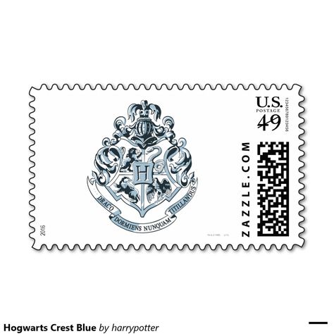 Hogwarts Crest Blue Stamp Hogwarts Crest, Merchandise Bags, Self Inking Stamps, Ring Binder, Wall Art Canvas Prints, Postage Stamps, Rubber Stamps, Different Types, Hogwarts