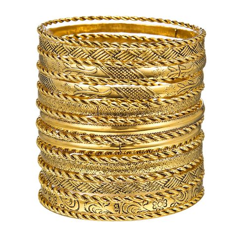 PRICES MAY VARY. GOLD BRACELETS STACK - Set of 19pc gold bracelets for women. Detachable, can be worn freely combination INDIAN BRACELETS - Perfect for layering and creating a unique, boho look.Textured designs add extra style to any outfit. GOLD BANGLE BRACELETS FOR WOMEN - Our women's Gold bangles are made of high-quality eco-friendly materials that are durable and durable. BOHO BRACELET FOR WOMEN - Stackable bracelets are the perfect gift for stylish women who love boho chic jewelry. WOMEN JE Indian Bracelets, Gold Bangle Bracelets, Gold Bracelets Stacked, Textured Bracelet, Bracelets Boho, Bangle Bracelet Set, Boho Chic Jewelry, Gold Bracelet For Women, Women's Jewelry Sets