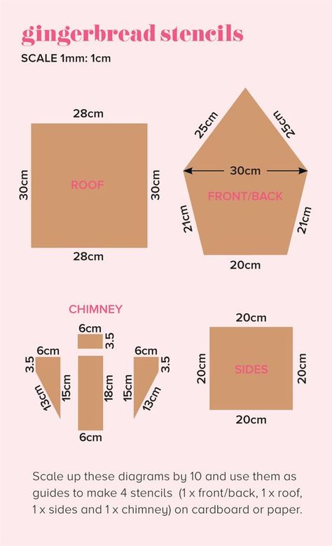 Gingerbread House Template Easy, Gingerbread House Plans Templates, Diy Gingerbread House Templates, Template Gingerbread House, Templates For Gingerbread Houses Free Printable, Ginger Bread House Templet, Free Gingerbread House Template, Ginger Bread House Template Printable, Gingerbread House Patterns Templates