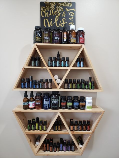 Essential Oils Display Ideas, Essential Oil Display, Essential Oils Storage Ideas, Essential Oil Display Ideas, Essential Oil Wall Display, Essential Oil Shelves Display, Essential Oil Wall Storage Diy, Essential Oil Shelves Diy Storage Racks, Acrylic Paint Storage