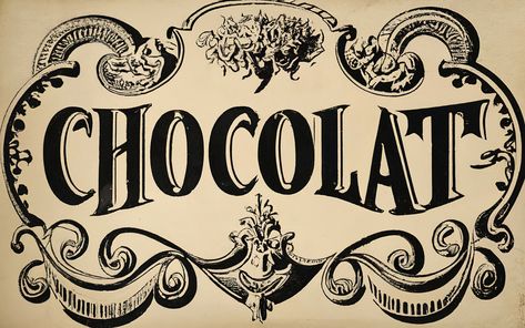 Chocolate Images, Vintage Food Labels, French Typography, Chocolate Labels, Coffee Label, French Chocolate, White Chocolate Bar, Wooden Trellis, Vintage Chocolate