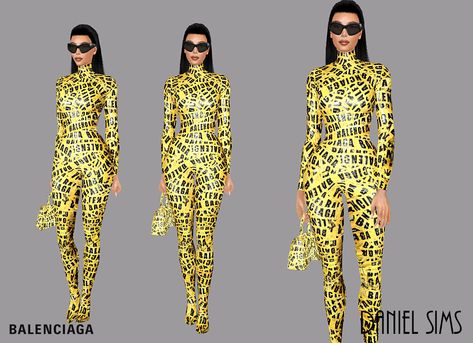 Daniel Sims Sims 4 Mods Clothes, The Sims4, Sims 4 Mods, Kim Kardashian, The Sims, Sims 4, Balenciaga, Cover Up, Long Sleeve Dress