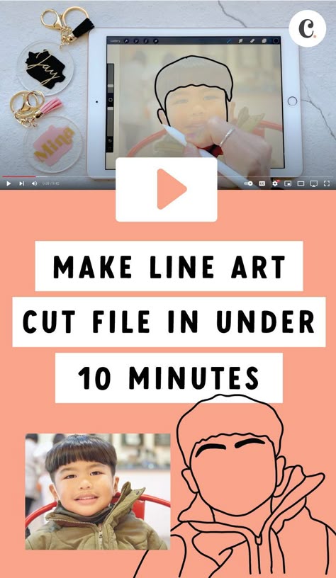 Cricut Portrait Projects, How To Draw Your Own Svg, Line Drawing From Photo Diy, How To Trace A Photo In Procreate, How To Make Line Art From Photo, How To Turn A Photo Into A Line Drawing, Procreate Svg Tutorial, How To Line Draw, Procreate Silhouette Drawing