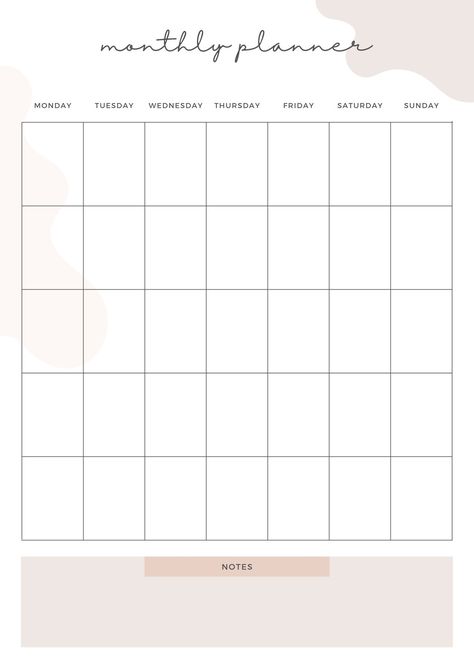 Goodnotes Template Monthly Planner, Monthly Calendar Template Aesthetic, Good Notes Monthly Planner Template, Monthly Planner Template Aesthetic, Good Notes Templates Free Planner Monthly, Undated Monthly Planner Printables Free, Planner Sheets Printables Free, Goodnotes Monthly Planner Template Free, Exam Planner Template