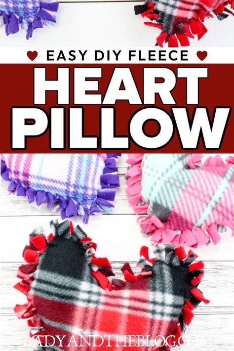 This easy no sew fleece pillow DIY is the perfect Valentine’s Day homemade gift to make for someone you love. In just a few minutes, you can offer someone a DIY craft from the heart. Valentine Crafts To Sell, Valentines Day Crafts For Adults, Valentines Sewing, Valentine Pillows, Valentines Day Crafts For Preschoolers, Valentines Day Crafts For Kids, Rainbow Girls Room, Gift Ideas For Valentines Day, Enchiladas Chicken