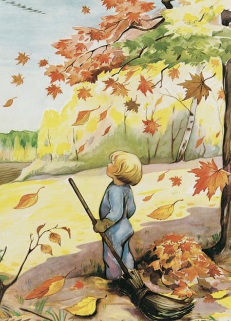 Postal Vintage, Adornos Halloween, Autumn Illustration, Illustration Vintage, Autumn Beauty, Autumn Art, Childrens Illustrations, Childrens Art, Vintage Pictures